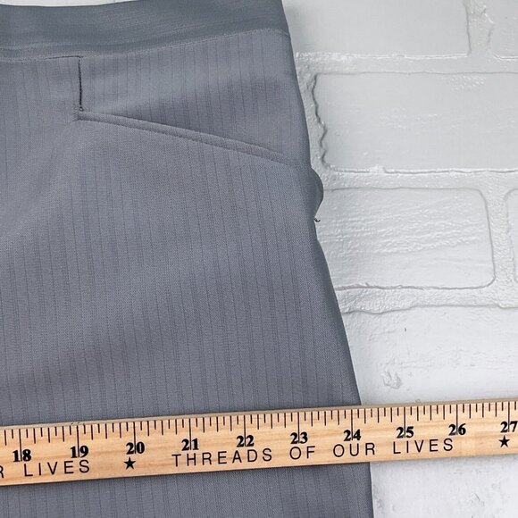 Phoenix Clothes Suit Men 46 42Wx30.5L Gray Embossed Stripe Tailored 70s 80s - Picture 16 of 16